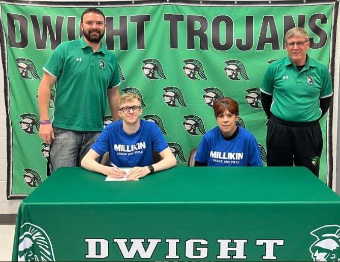 Congratulations to Emmett Emmons who signed his letter of intent to run track at Millikin University!